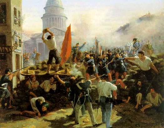 Battle at Soufflot Street, June 24th, 1848, (Horace Vernet) (1789-1863)